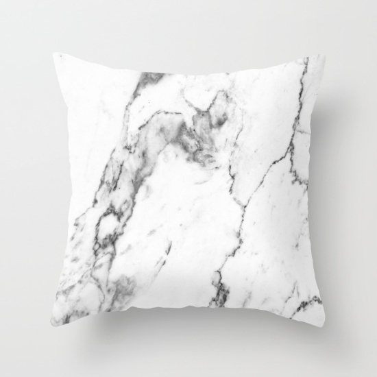 White Marble I- 20"x 20"- Faux down insert - Image 0