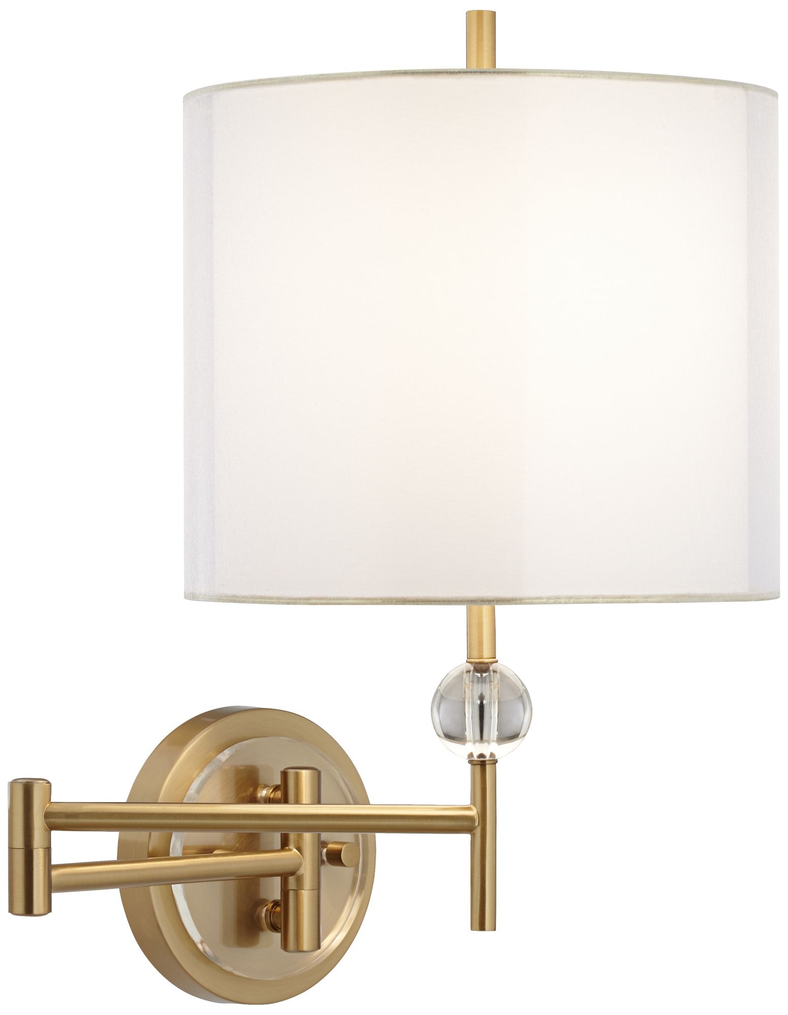 Kohle Brass and Acrylic Ball Swing Arm Wall Lamp - Image 0