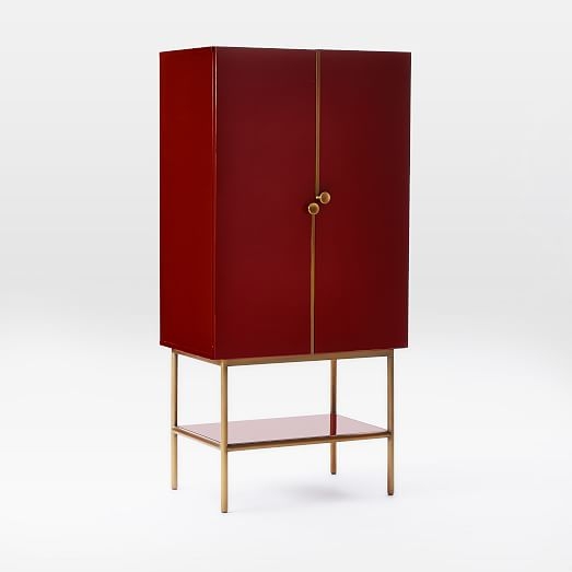 Downing Bar Cabinet - Paprika/Antique Brass - Image 0