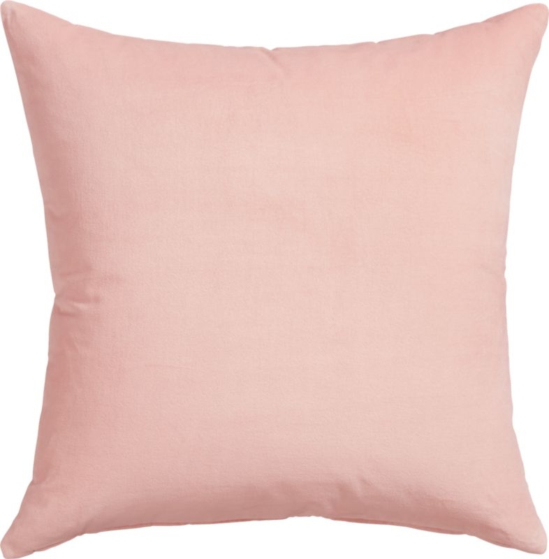 Leisure blush 23" pillow- pink-  with feather insert - Image 0