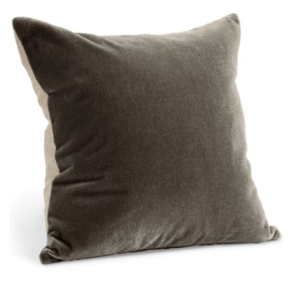 Mohair 18w 18h Pillow, Charcoal, Feather/down filler - Image 0