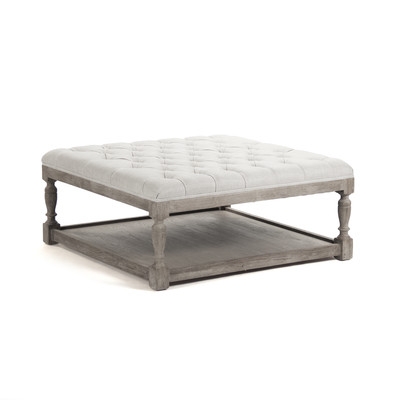 Tufted Cocktail Ottoman -  Limed Grey - Image 0