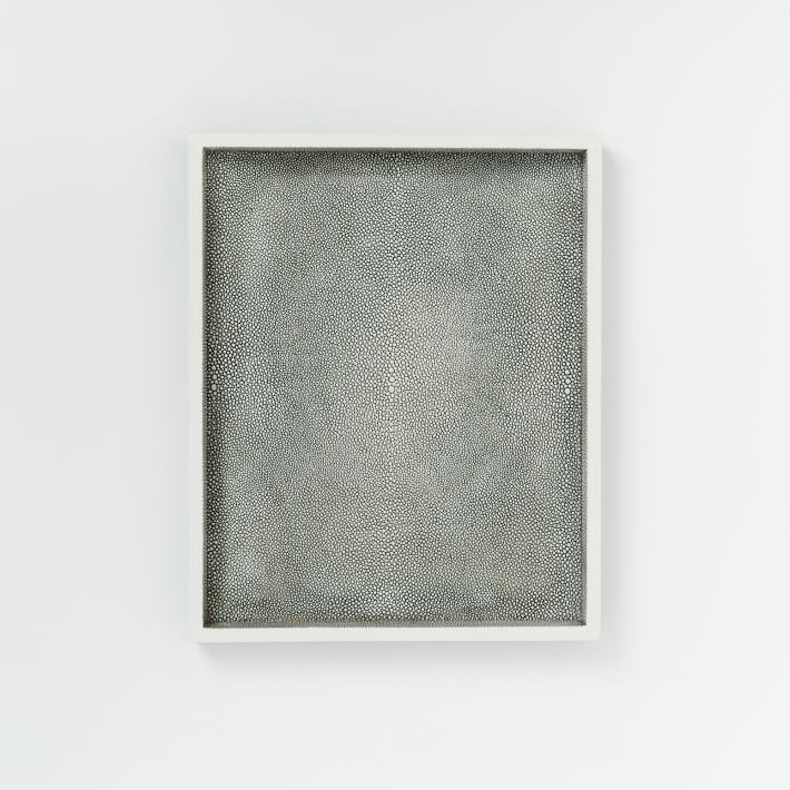 Faux Shagreen Tray - Charcoal - Image 0