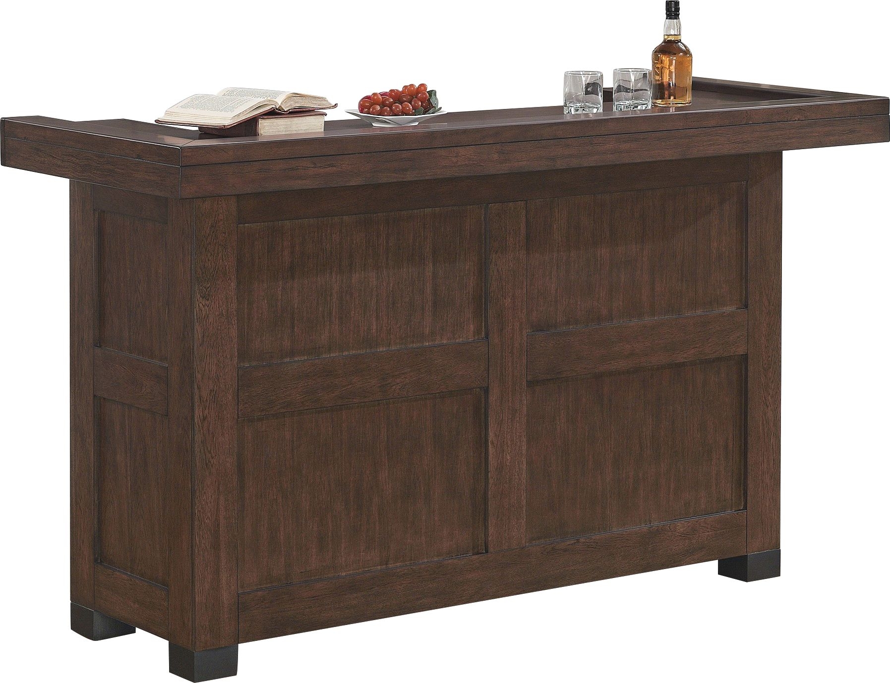 Verano Old World Sable Wood Transitional Bar Cabinet - Image 0
