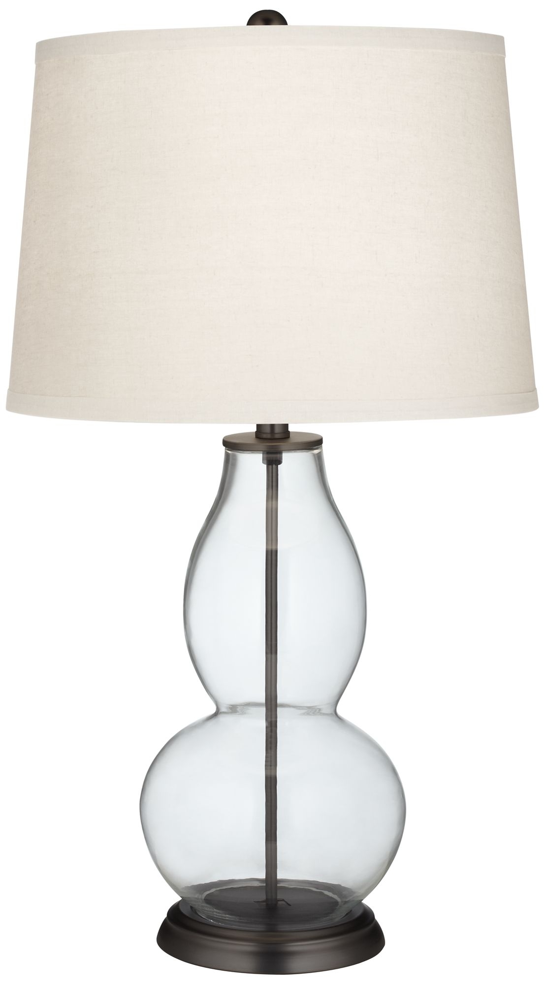 Fillable Clear Glass Double Gourd Table Lamp - Image 0