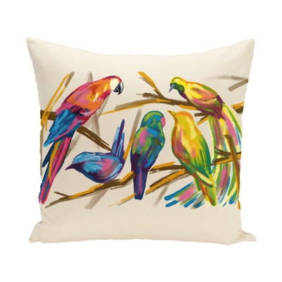 Happy Birds Throw Pillow - Image 0