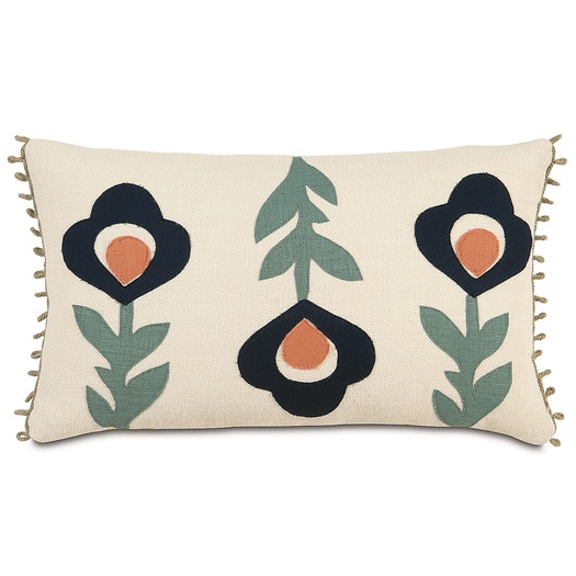 Folkloric Moraea Lumbar Pillow by Eastern Accents - Image 0
