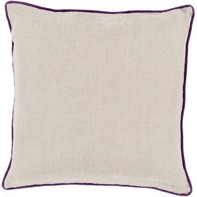 Franklin Bordered Linen Throw Pillow by Beachcrest Home - Image 0