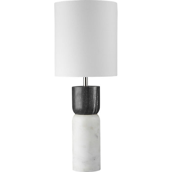 Stacked marble table lamp - Image 0