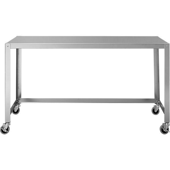 Go-cart stainless rolling console table - Image 0