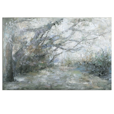 Forest Lane Painting on Canvas - Image 0