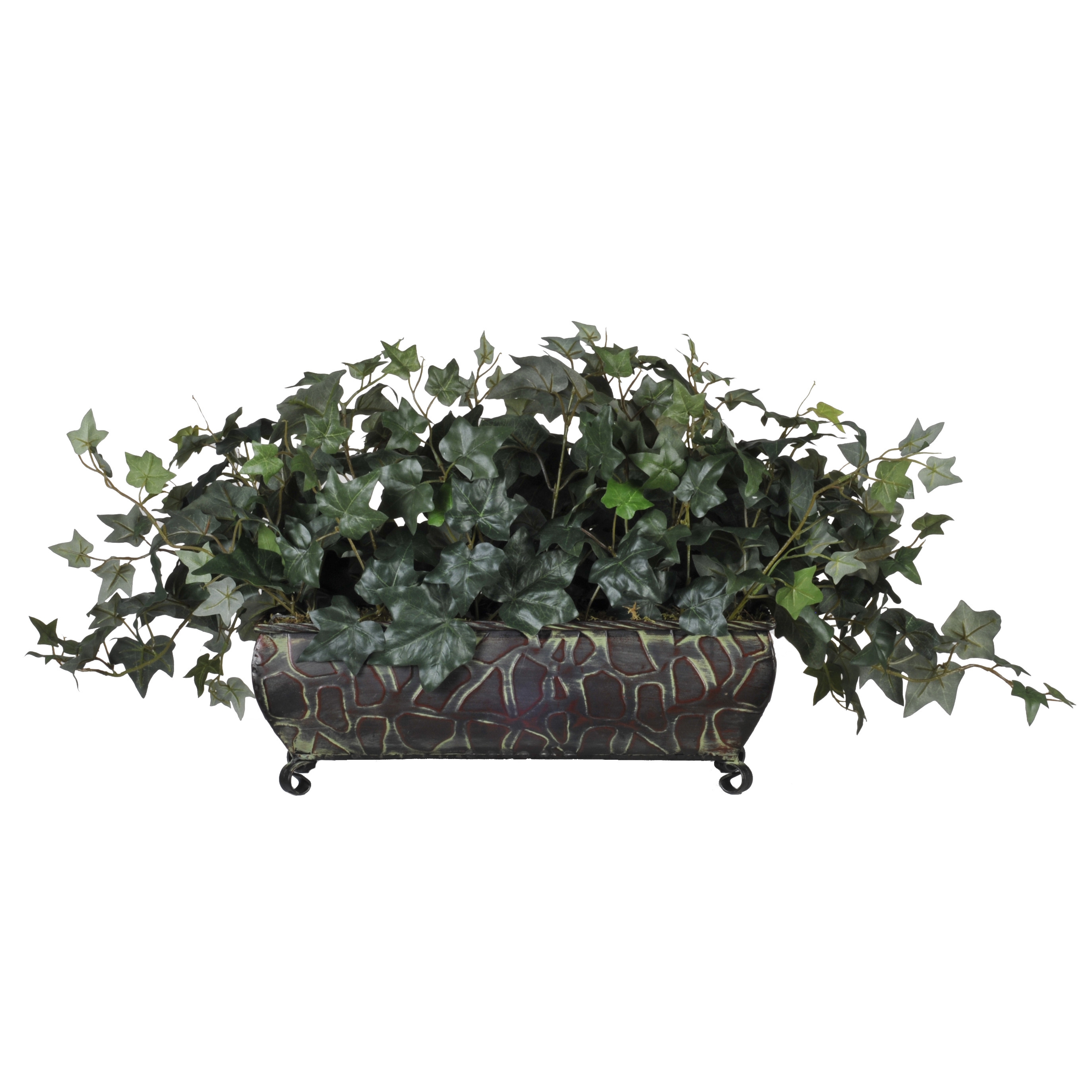 Artificial English Ivy Ledge Desk Top Plant in Planter - Image 0