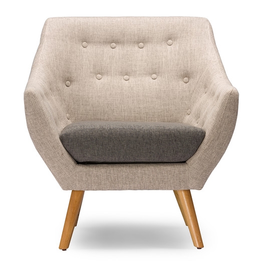 Baxton Studio Astrid Mid-Century Fabric Arm Chair - Image 0