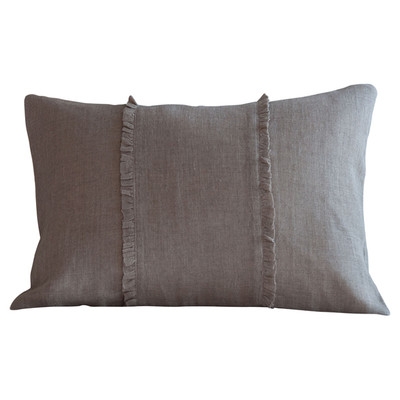 Hampton Boudoir Linen Lumbar Pillow - Image 0