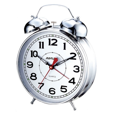 4" Desktop Double Bell Alarm Clock - Image 0