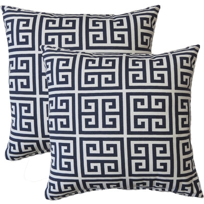 Premiere Home Greek Key Throw Pillow - 17" H x 17" W x 4" D - Insert included - Image 0