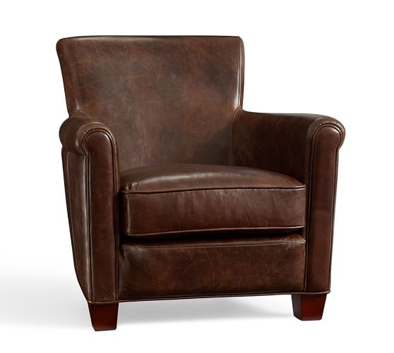 Irving Leather Recliner - Leather, Molasses - Image 0