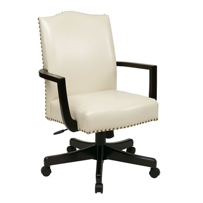 La Brea High-Back Leather Executive Office Chair - Cream - Image 0