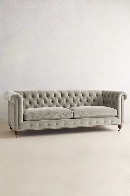 Velvet Lyre Chesterfield Sofa - Image 0