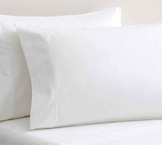 Silk Channel Two-Toned Sheet Set- King-White - Image 0