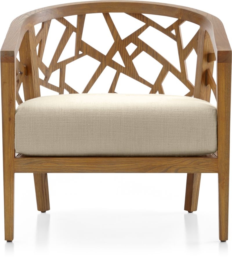 Ankara Grey Wash Frame Chair with Fabric Cushion - Natural - Image 0