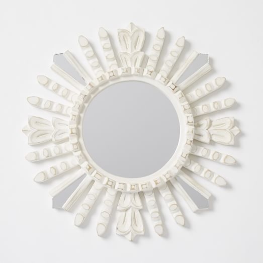 Peruvian Artisan Mirrors - White Circle - Small - Image 0