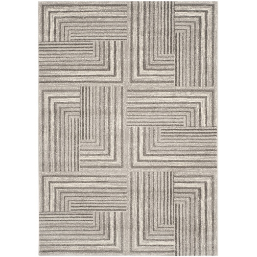 Porcello Contemporary Light Grey & Dark Grey Area Rug - Image 0