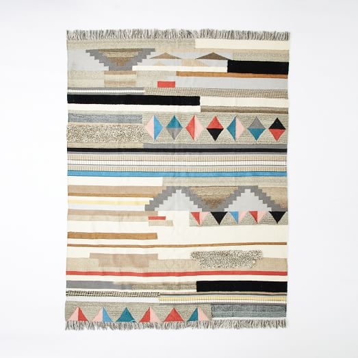 Boho Textured Wool Rug - Image 0