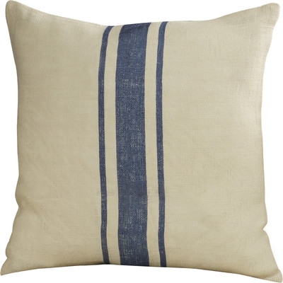 Exeter Striped Design Throw Pillow- 20" Sq- Navy Blue - Image 0