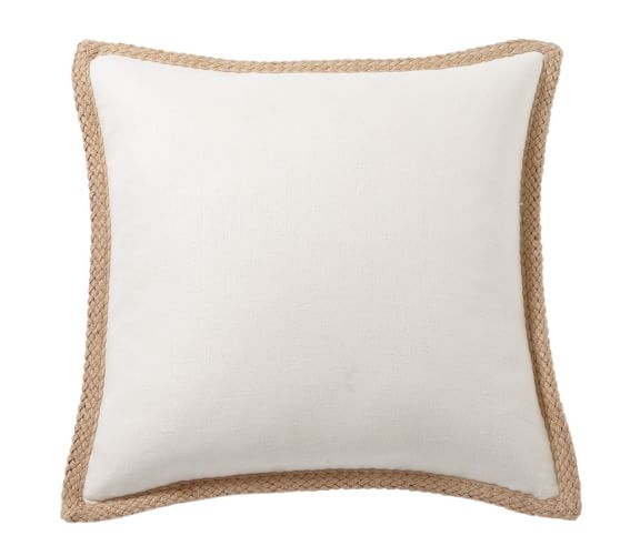 JUTE BRAID PILLOW COVER - 20x20 - Ivory - insert sold separately - Image 0