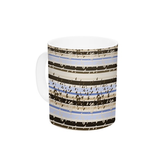 Nautical Breeze - Sandy Stripes by Mydeas 11 oz. Ceramic Coffee Mug - Image 0