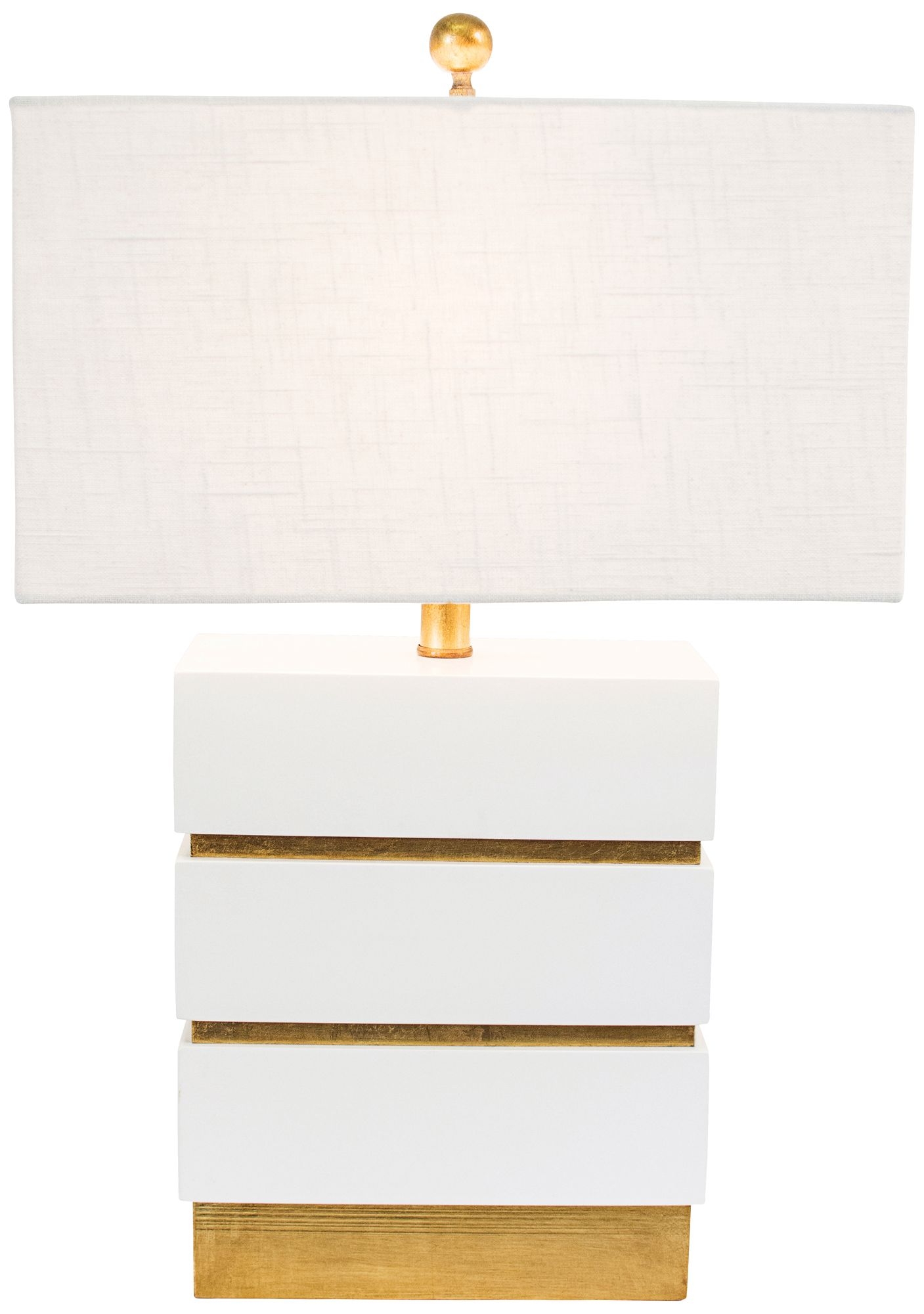 Couture San Simeon Gloss White Table Lamp - Image 0