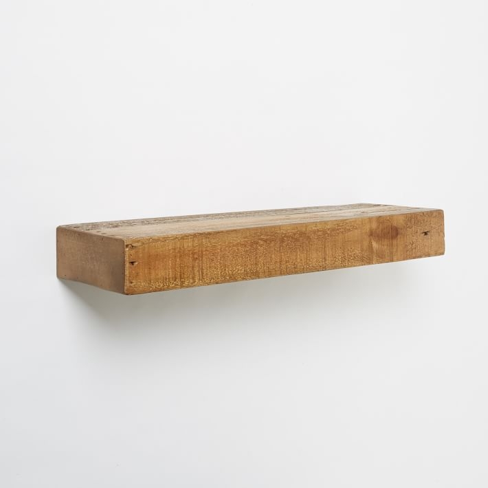 Reclaimed Wood Floating Shelf- 3 Ft, Reclaimed Pine - Image 0