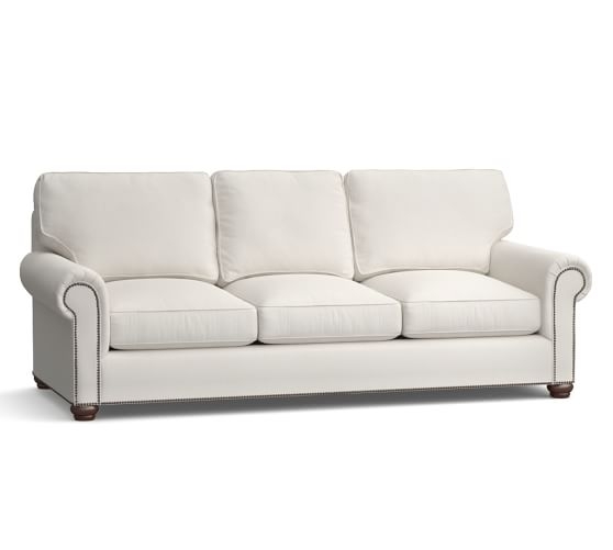 Webster Upholstered Sofa with Nailheads Collection-Grand Sofa - Image 0