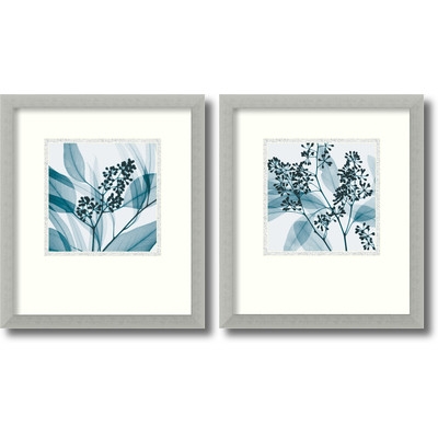'Silver Eucalyptus' Photographic Print - 16.68" H x 14.68" W - Silver Leaf Frame with Mat - Image 0