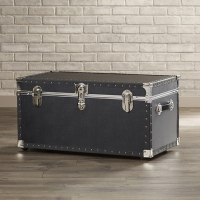 Newton Oversize Trunk with Wheels in Black - Image 0