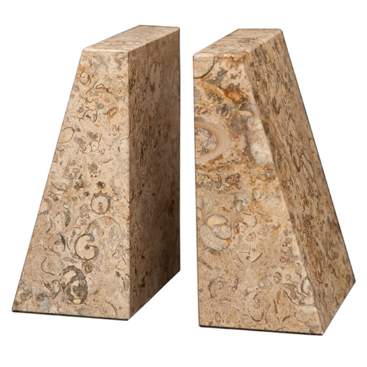 Fossil Stone Zeus Book Ends (Set of 2) - Image 0