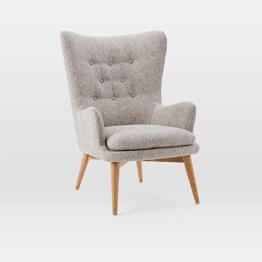 Niels Wing Chair - Feather Gray (Deco Weave) - Image 0