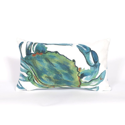 Visions III Blue Crab Lumbar Pillow / insert incldued - Image 0