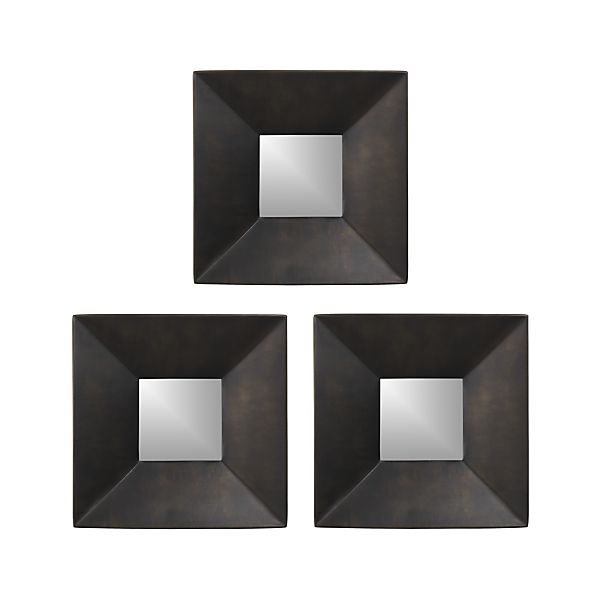 Set of Three Rory II Square Wall Mirrors- Set of 3 - Image 0