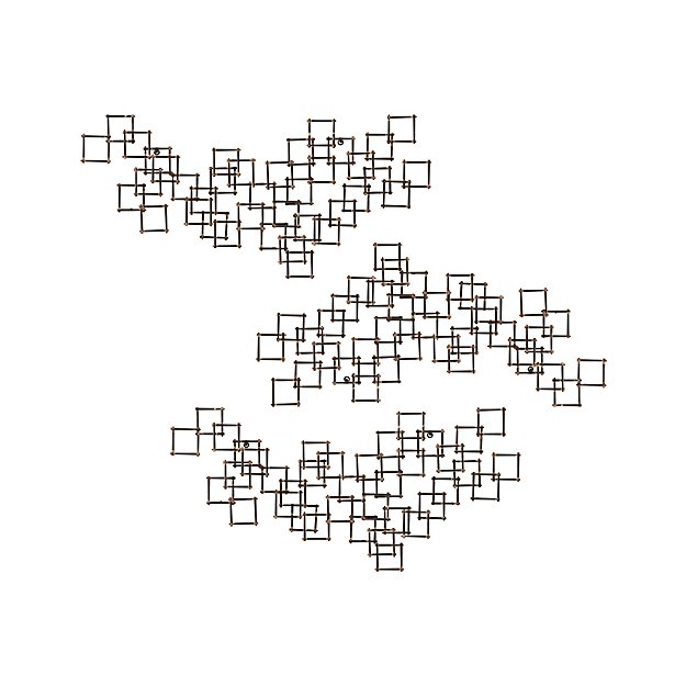Set of 3 Squares Nail Wall Art - Image 0