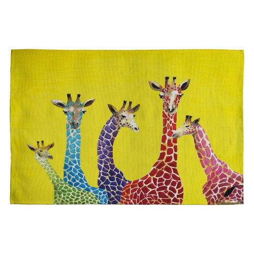 Clara Nilles Jellybean Giraffes Area Rug - Image 0