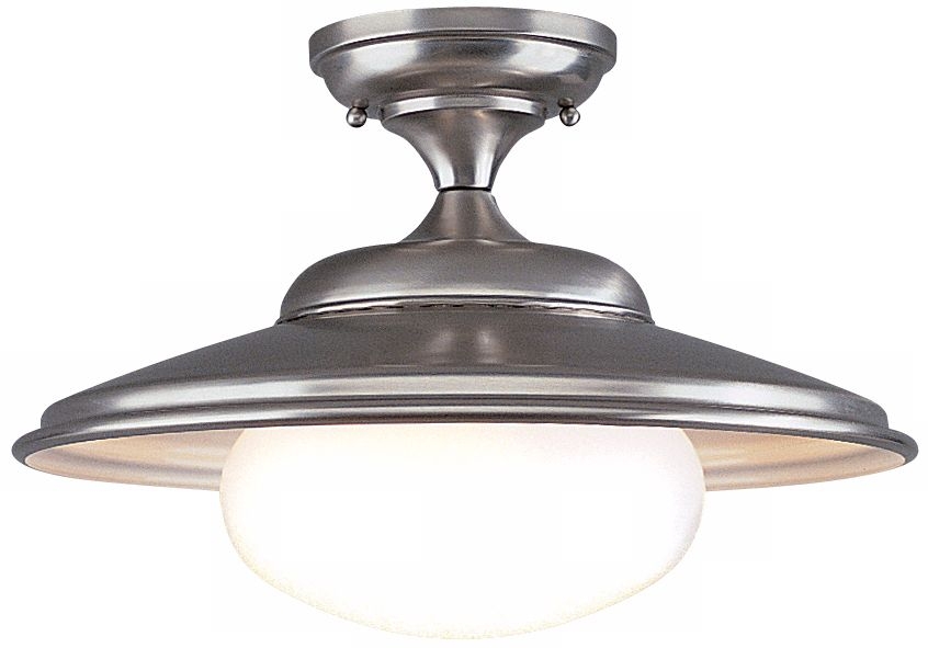 Independence Collection 16â€ Wide Satin Nickel Ceiling Light - Image 0