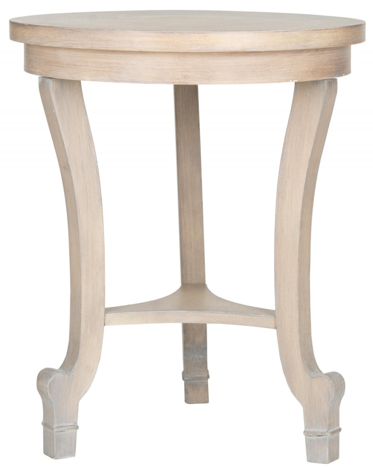 Monty Round Top End Table - Natural - Safavieh - Image 0