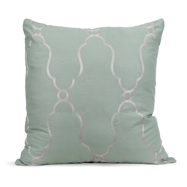 Viola Feather-filled Decorative Pillow - 20"x 20" - Seafoam Green - Image 0