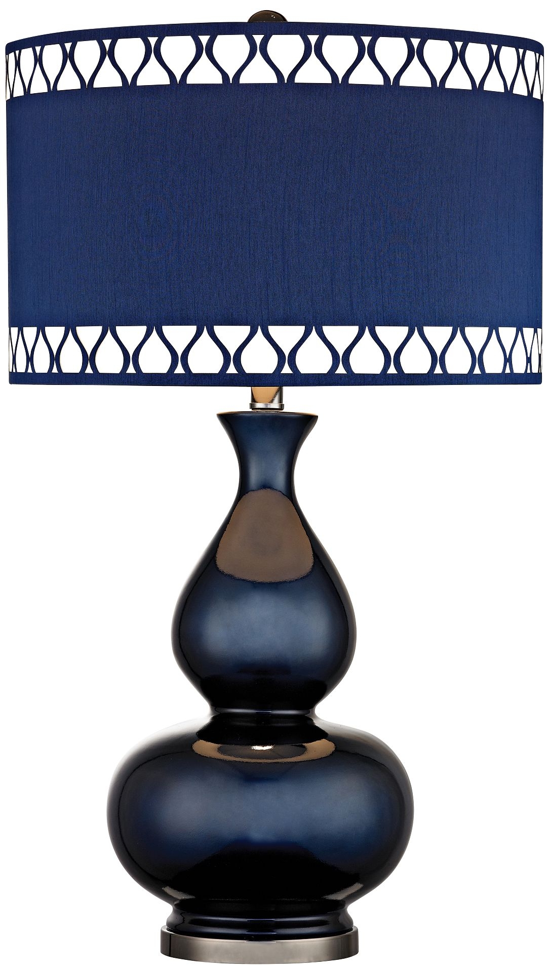 Dimond Heathfield Navy Blue Glass Table Lamp - Image 0