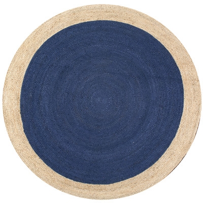 Eleonora Hand-Woven Blue Area Rug - 6' Round - Image 0
