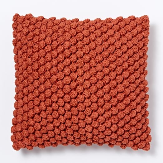 Bubble Knit Pillow Cover - Cayenne - 16"sq - Insert sold separately - Image 0
