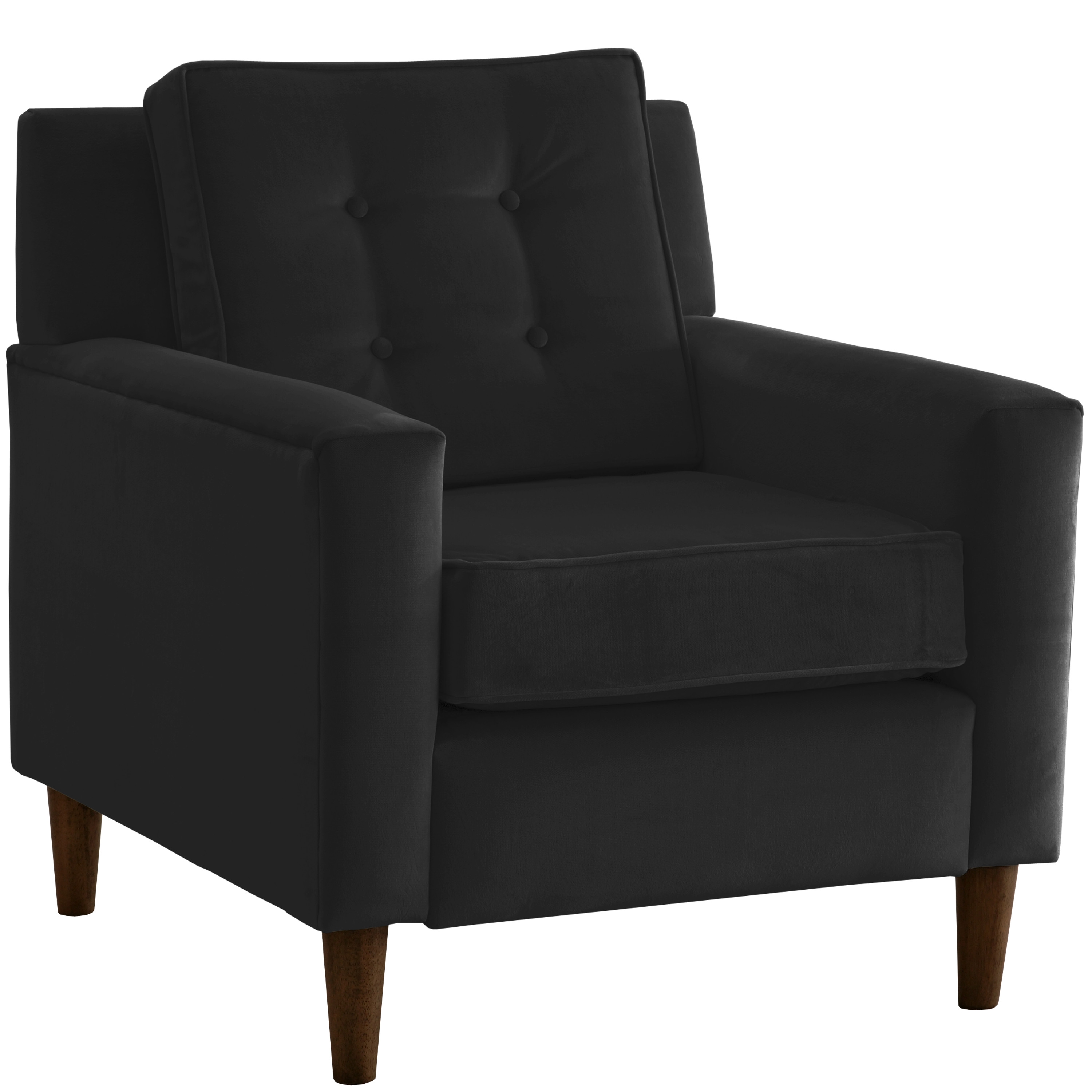 Elena Arm Chair - Velvet Black - Image 0
