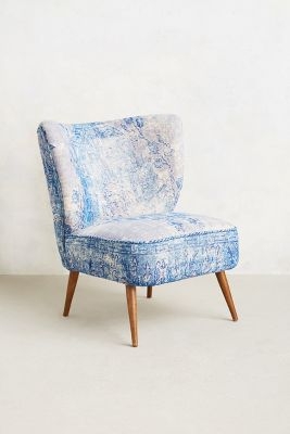 Dhurrie Occasional Chair - Blue - Image 0